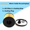 26350-2S000 Oil Filter Kit Fit for Kia Sorento K5 Sportage 2.5L Engine | Fit for Hyundai Tucson Sonata Santa Replacement Part 263502S000 21513-23001