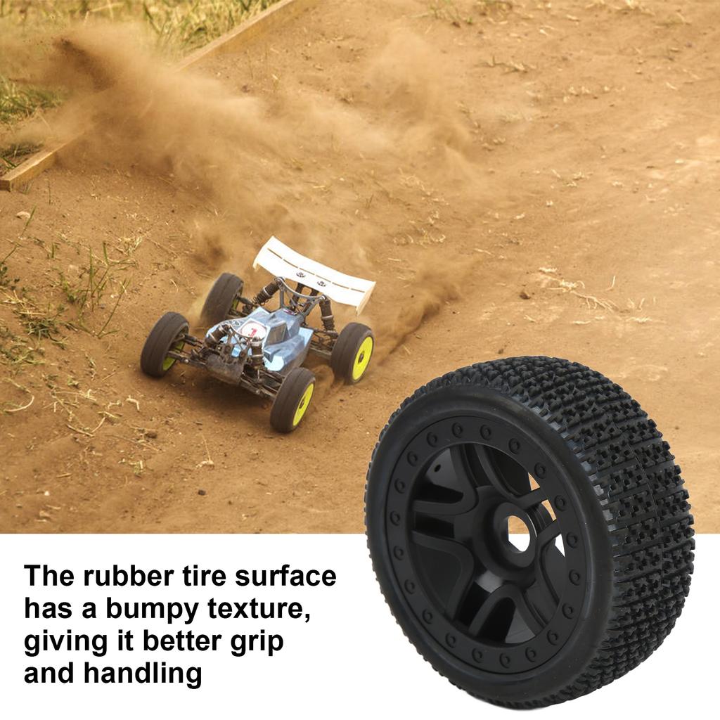 4Pcs RC Car Wheels and Tires Rubber Tires Plastic Hub for 1/7 1/8 1/10 Remote Control Car