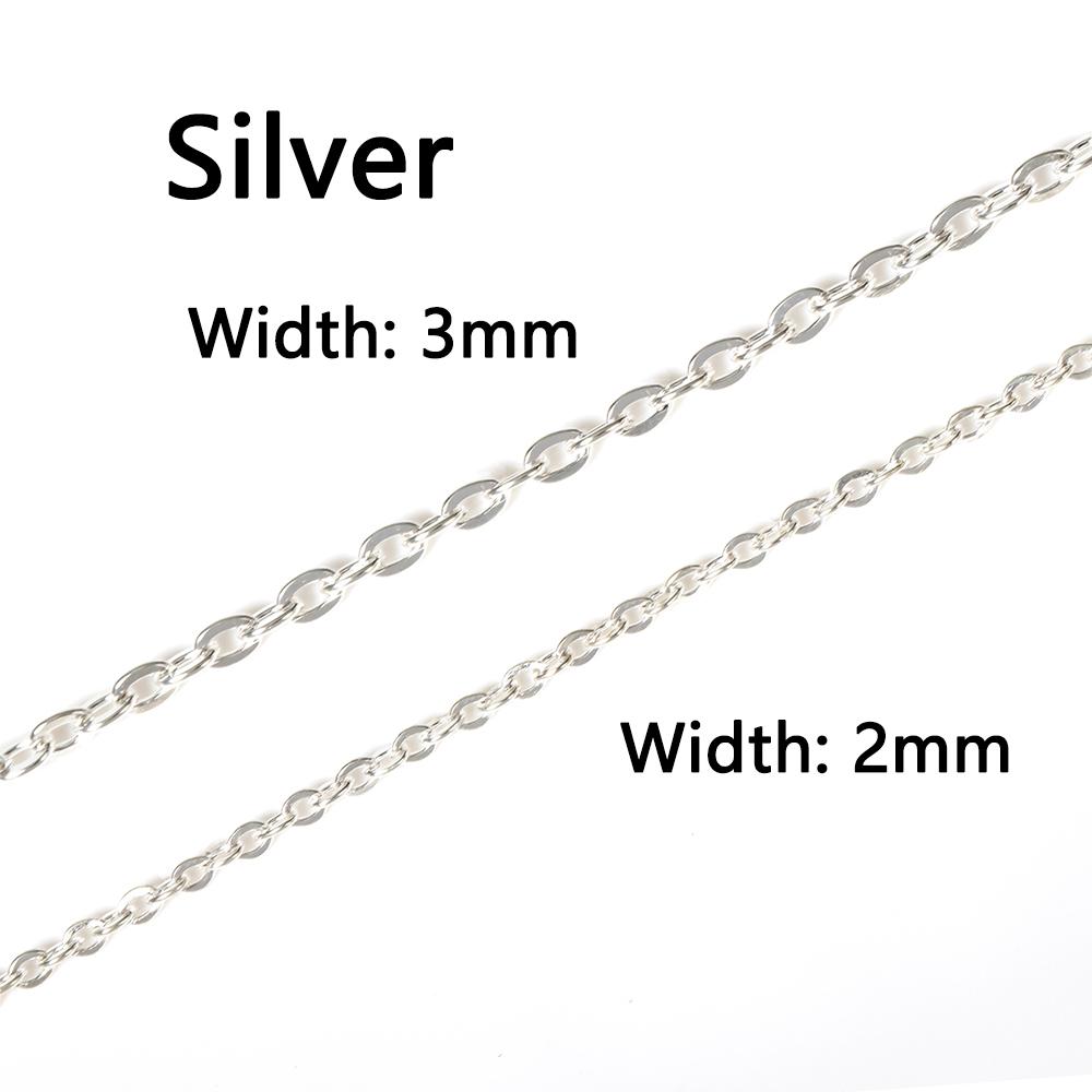 5Meters Metal Link Chains Multi Color Bulk Necklace Bracelet Chain Accessory for DIY Jewelry Making Findings Supplies Wholesale
