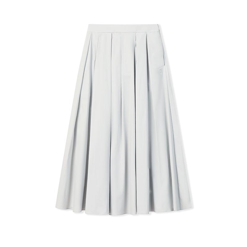 

Fila White Fashion Trendy Minimalist Classic Retro Loose A-Line Woven Casual Long Skirt Women skirts F11W623315FGY S
