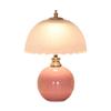 Ceramic Base Flower Bud Table Lamp Glass Cover Bedside Lamp Modern Ambient Light  Bedroom