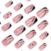 Nail Nail Piece French Bevel Manicure Glitter Love Fake Nail Short Square European Square Fake Nail