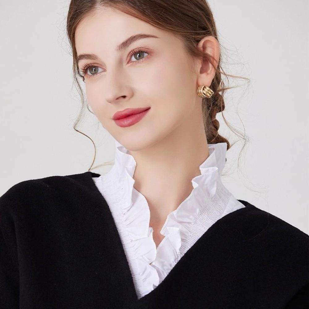 Sweet Detachable V-neck Shirt Collar Cotton Material False Collar Autumn Winter