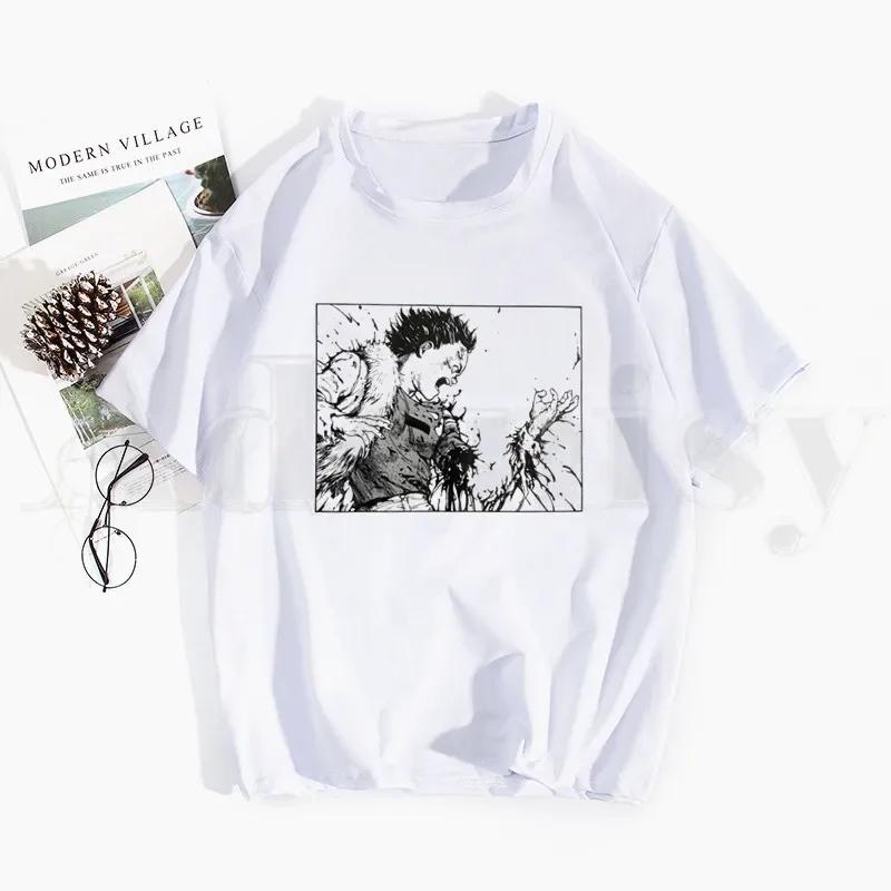 Akira Shotaro Kaneda Motociclista A Cápsula Japão Anime Camisetas Tops Camisetas Homens Mulheres Manga Curta Camiseta Casual Streetwear Engraçado