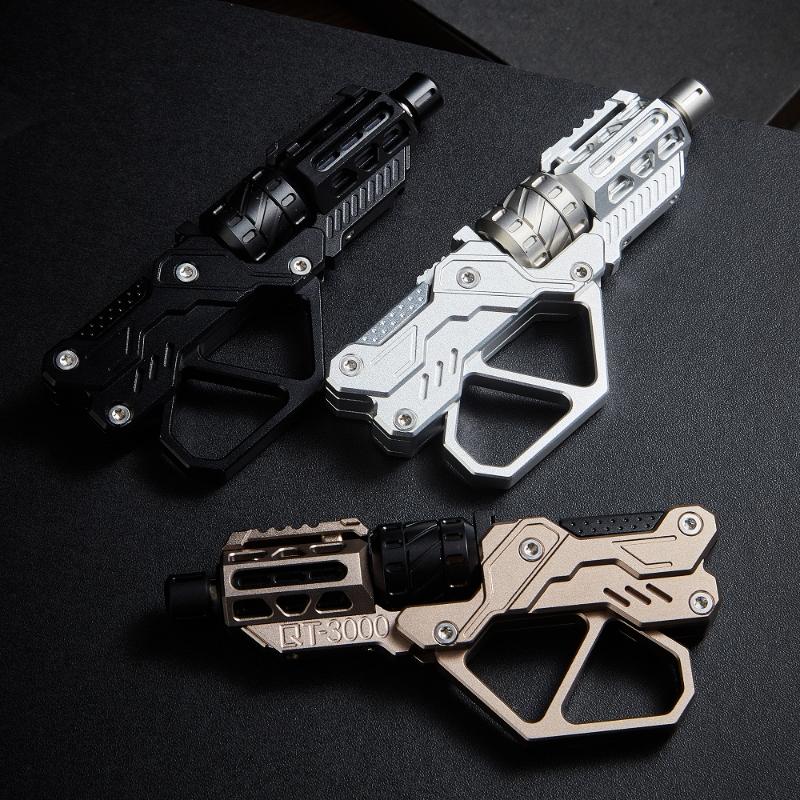 EDC QT-3000 Revolver Flip Push Slider Gun Telescopic Folding Decompression Fidget Spinner Stress Relief Metal Fingertip Gyro Toy