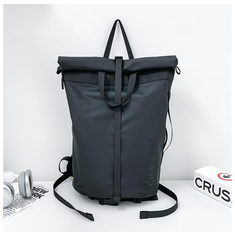 Schoolbag1011 New Trendy Cool College Student Schoolbag Female Korean Travel Niche Contrasting Color College Style Letter Backpack