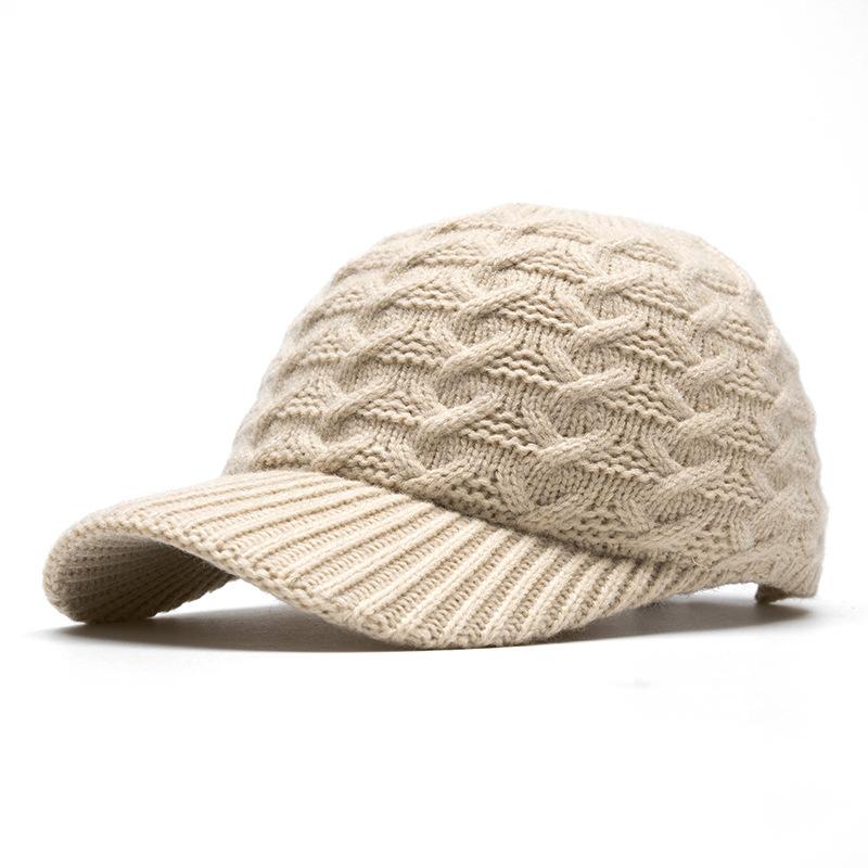 1pc Women's Warm Knitted Baseball Cap with Ribbed Knit Cap,FashionHeadwear for Cold Weather Suitable for Daily Use Winter Fall