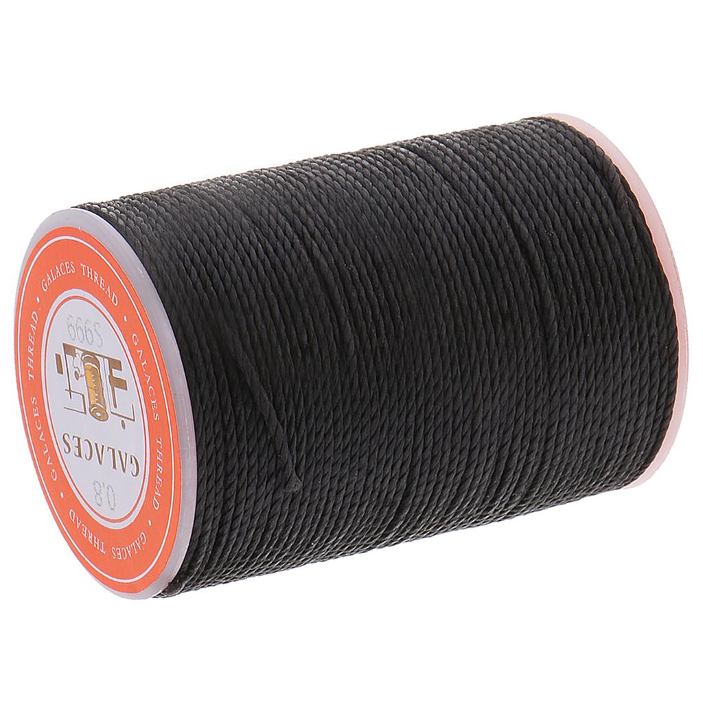 0.8mm Diameter Leather Craft Needlework Sewing DIY Round Cord Linen Thread Cord, 5 Pieces