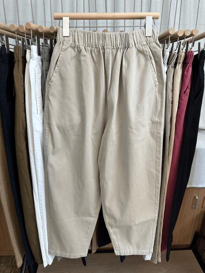 

Осенние новые брюки гаремы свободного кроя больших размеров с высокой талией One Size бежевый