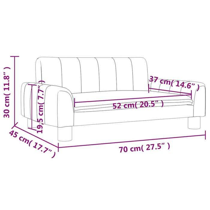 VidaXL Children's Sofa Brown 70x45x30 Cm Fabric 3196271