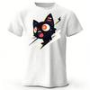 Cool Black Cat Trend Pure Cotton Short Sleeves Summer Men Fashion Street Wear Plus Size Comfortable Soft Casual T-shirt