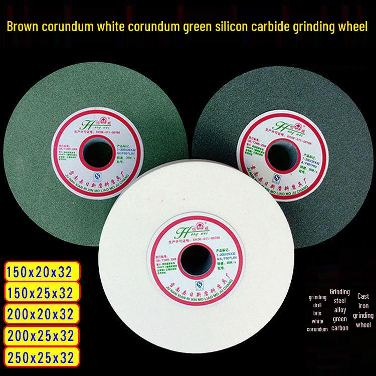 Multi-Material Grinding Wheel: White Corundum, Brown Corundum, Green Silicon Carbide - Perfect for Bench Grinders and Knife Sharpeners
