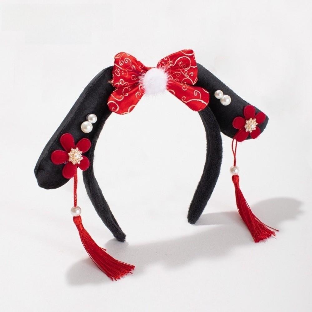 Flower Hanfu Headband Pearl Ancient Style Hair Hoop Traditional Chinese Style Headwear  Princess