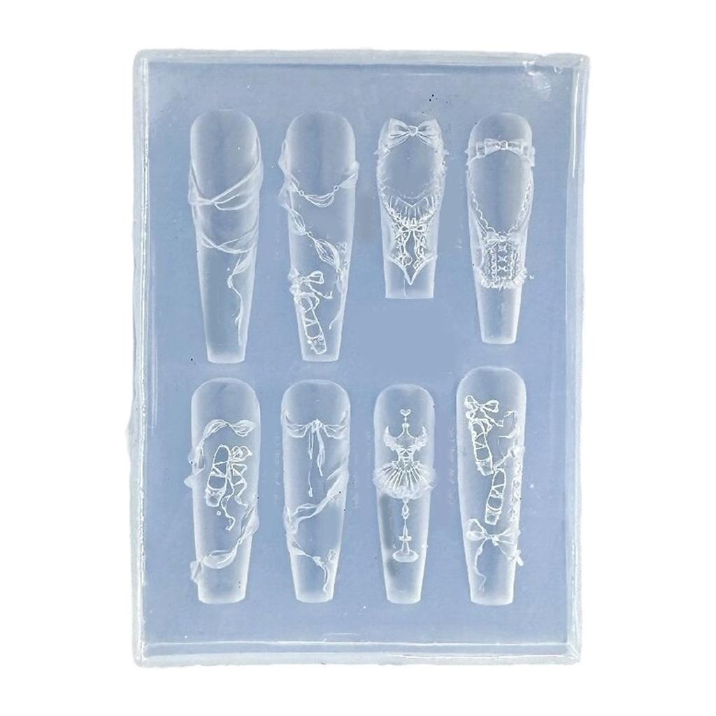 Flexible Nail Art Silicone Molds Create Flower Bowknot Charms For Professional Nail Design And Jewelry Making