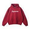 Supreme Style Printed Hoodie Unisex Loose Drop Shoulder Sweatshirt Casual Streetwear