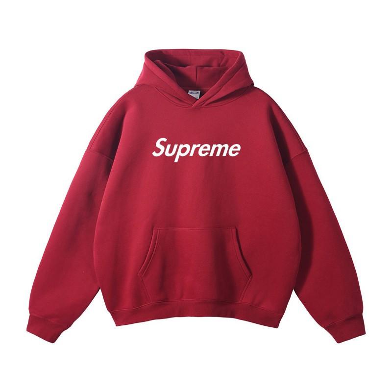 Supreme Style Printed Hoodie Unisex Loose Drop Shoulder Sweatshirt Casual Streetwear