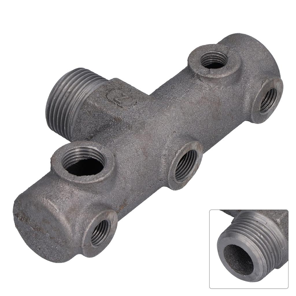 Air Compressor Switch Bracket 6 Way Valve Connector Holder Male Thread Air Pump Accessories