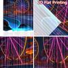 2D flat printing 2pcs Curtain Amusement park night Ferris wheel Digital Printed Polyester Drapes Family Party for All Occasions