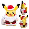 Adorable Pokemon Pikachu Christmas Santa Claus Coat Hats Plush Stuffed Doll Gift For Kids