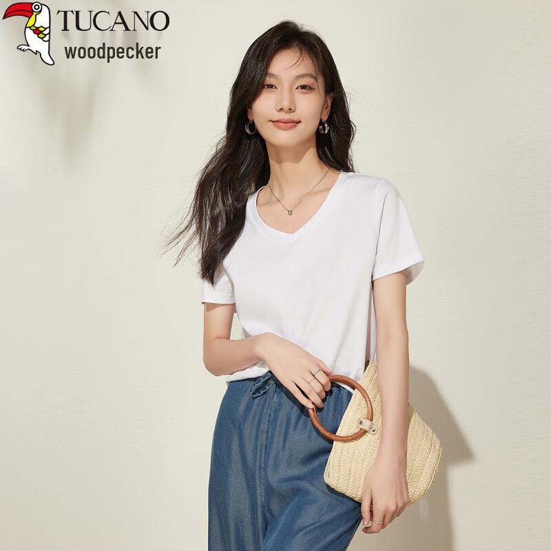 Woodpecker Women s V-Neck Cotton T-Shirt XL