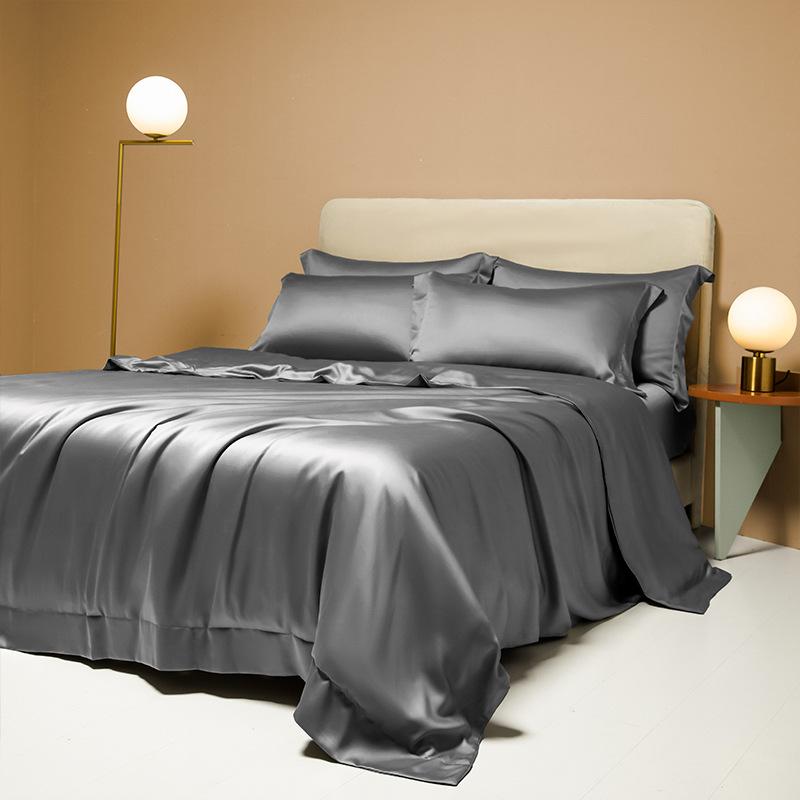 

100 Длинноволокнистый хлопковый пододеяльник, цельный атласный пододеяльник из чистого хлопка, четыре сезона, одинарный, двойной, однотонный, комплект из трех предметов 1,8 м 150*200cm 3pcs