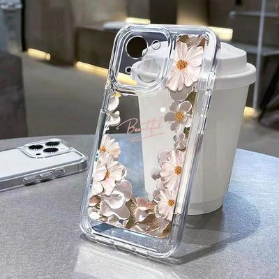 Oil Painting Flowers Are Suitable for IPhone 16, Phone Case 15plus, Transparent 14 Silicone 13, Mini Protective Case 12promax