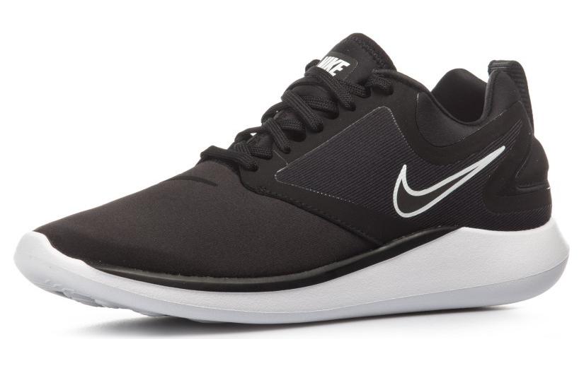 Nike Lunarsolo Cushioning Breathable Cushioning Breathable Low top Running Shoes Men's Black White AA4079-001