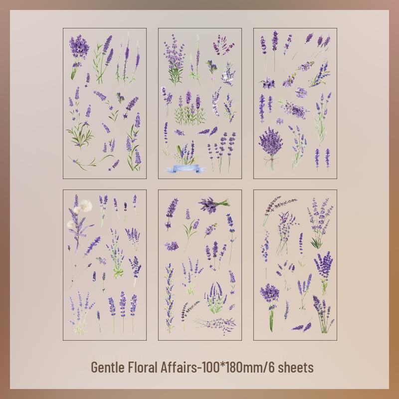 Waterproof Transparent Floral Stickers - Creative DIY Decorative Plant Stickers for Students