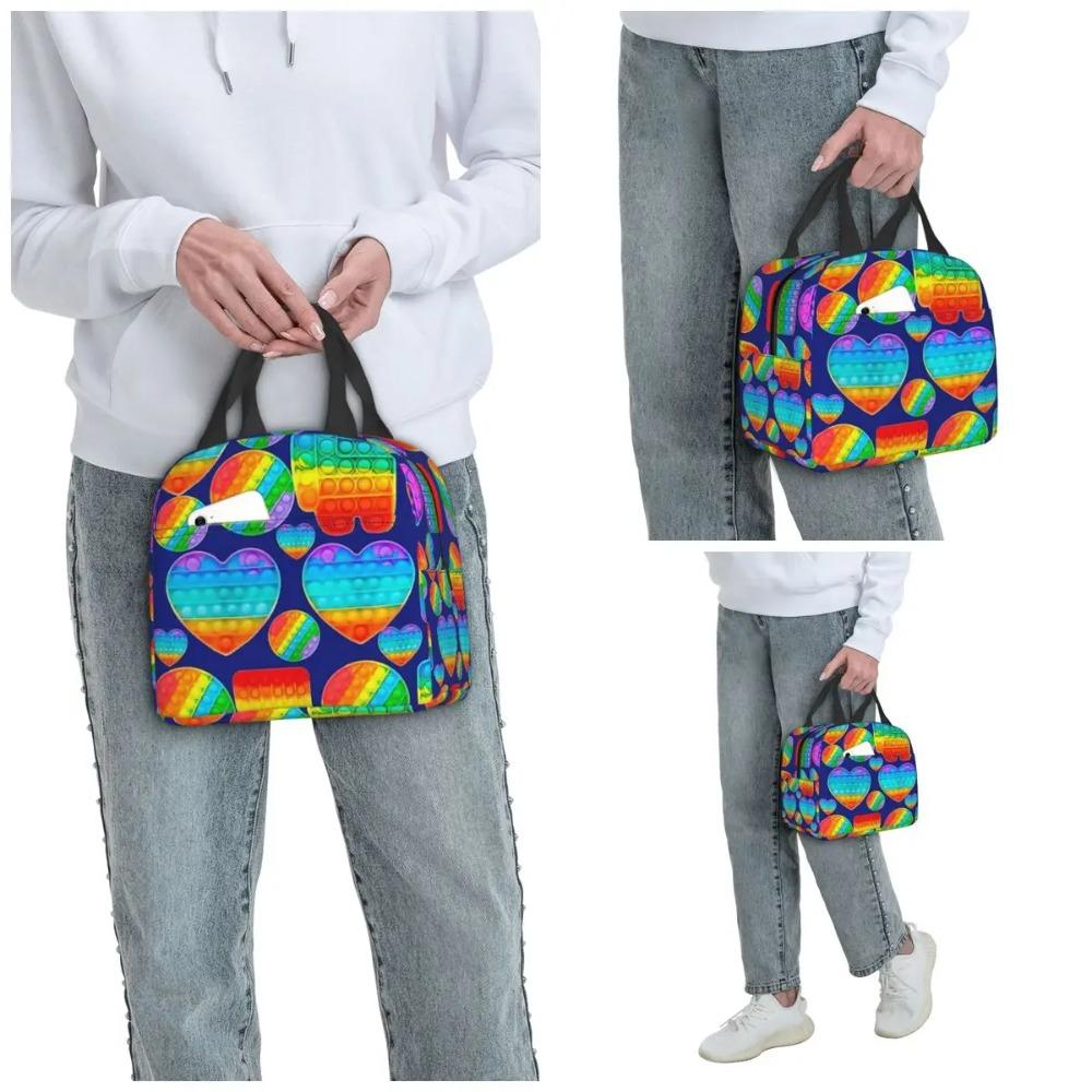 Popit Anti-Stress System Insulated Lunch Bag for Women Office Cooler Thermal Food Box Tote Portable Lunch Boxes Container