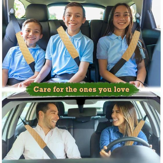 Seat Belt Cover Pad, 5 Pcs, Seatbelt Covers for Car Accessories-Beige