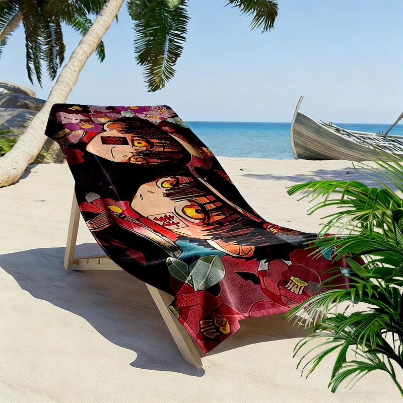 Toilet‑Bound Hanako‑kun2 Print Beach Towel, Large Soft Quick Dry Towel for Beach Camping Swimming