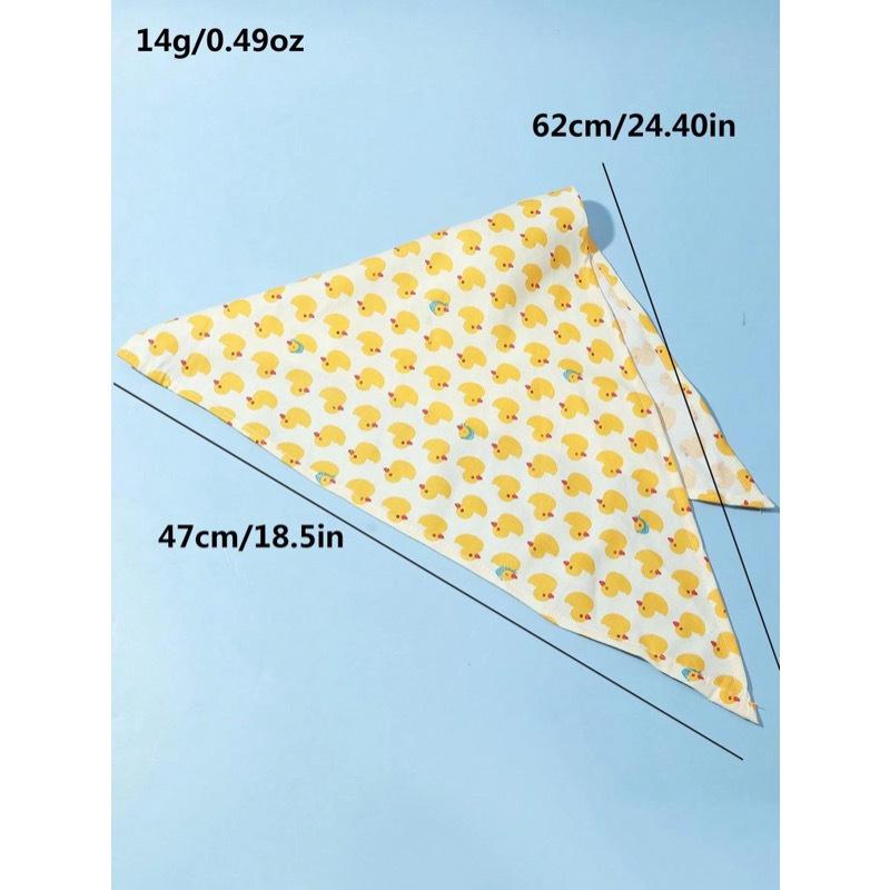 1pc Small/medium Dog Bone & Paw & Duck Patterned Pet Bandana Bib