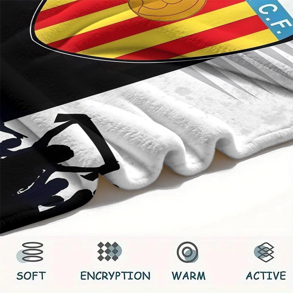 Valencia Club De Fútbol Flannel Blanket, High Quality Comfortable for All Seasons, Home Decor, Warmth and Comfort