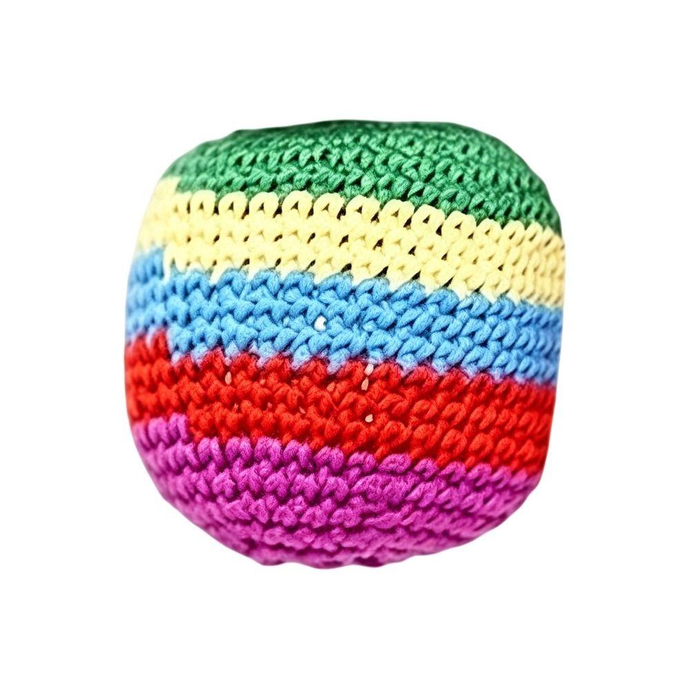 1/3/6/12Pcs Geometric Pattern Handmade Knitted Footbag Sack Durable Magic Juggling Balls Children