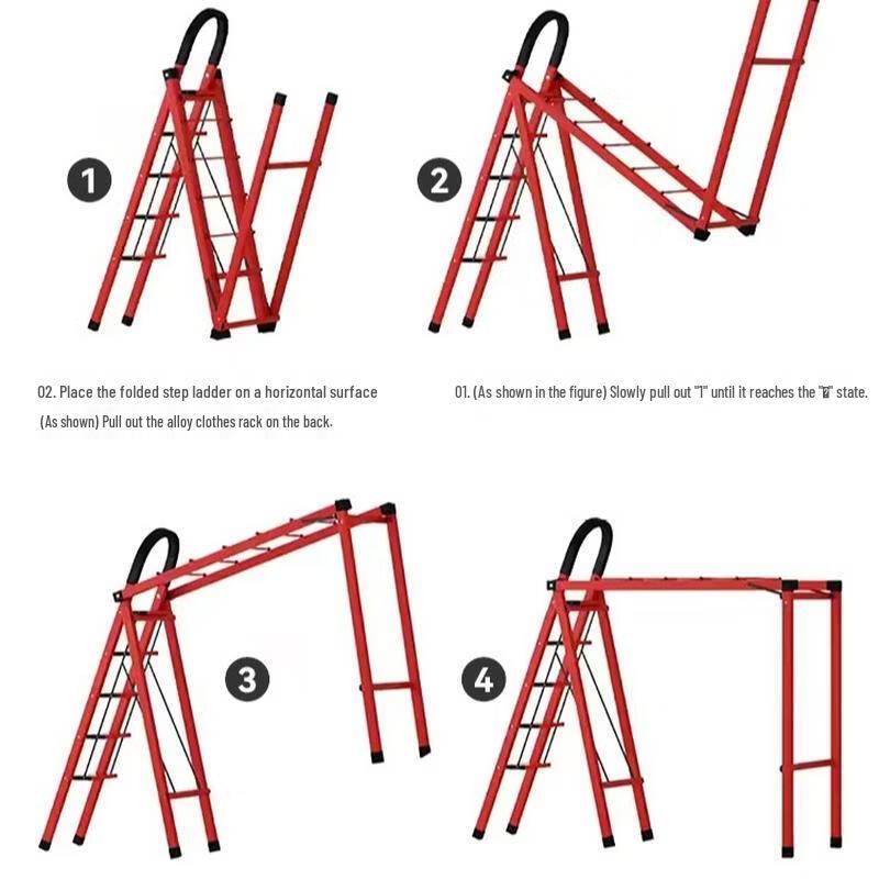 JINGRUIXIANG Multi-functional Folding Step Ladder