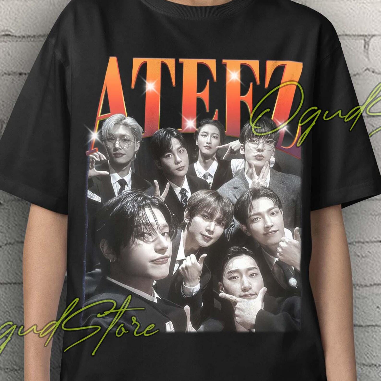 ATEEZ Retro Shirt, Ateez Vintage Shirt, Ateez Kpop Tshirt, Ateez Tees, Ateez Sweater, Ateez Merch, Kpop Idol Gift, Kpop Gift, Ateez Boy Band XL