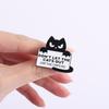 Black Cats Enamel Pins Funny Cool Kitten Meow Brooches Lapel Badges Simple Cartoon Animal Jewelry Gift for Friends