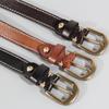 Luxury Designer Narrow Monogram Belt for Women With Solid Brass Pin Buckle Luxury Brand Dress Strap for Jeans Waistband