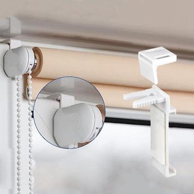 2 Set Curtain Hanger Durable Easy Installation Clamp Holder Roller Blinds Self-Adhesive Hook for Home