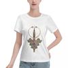 Bijoux Kabyles Amazigh Maroc T-shirt Femme Manches Courtes T-shirts Col Rond Streetwear Coton T-shirts d'Été Streetwear