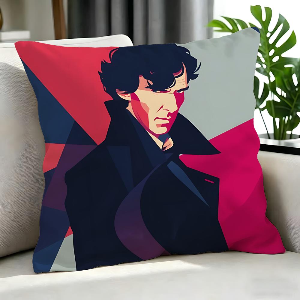 character Sherlock Holmes Cushion Cover Cushion Cover Set Pcs x x x Pillowcase Decorative Sofa Home Decor