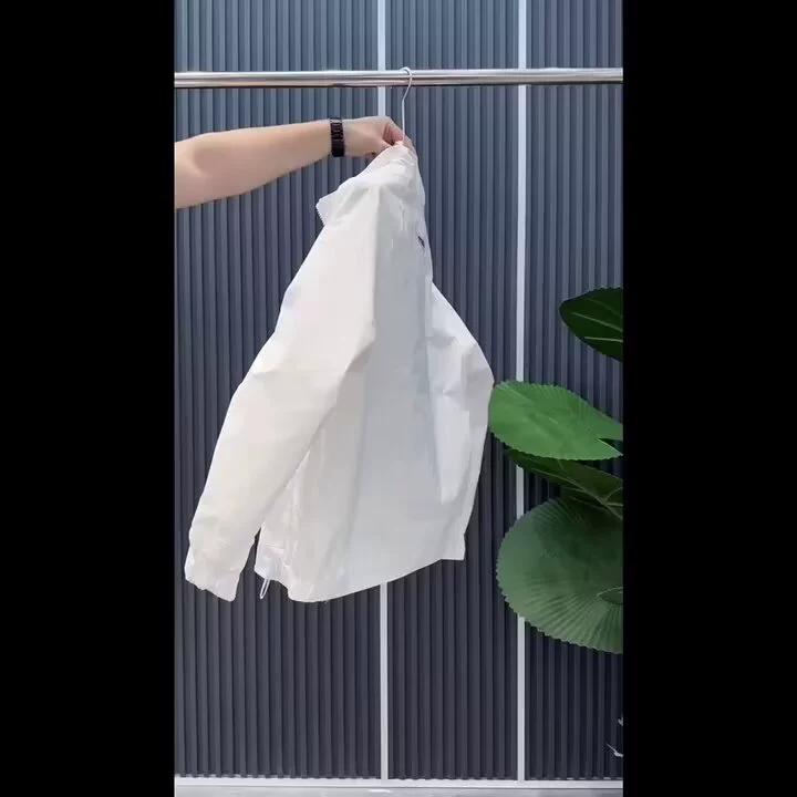 Man Sommar Tunn Stil Ventilation Casual Enfärgad Solskyddsjacka Trend Mode Allmatch Lös Ståkrage Jacka