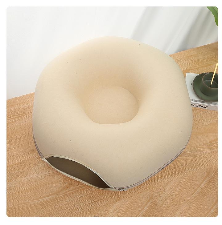 Detachable Felt Cat Bed: Semi-Enclosed Donut Tunnel for All Seasons