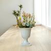 Flower Vase with Pedestal Fluted Decorative Ribbed Urn for Florists, Crafters, Home Decor,