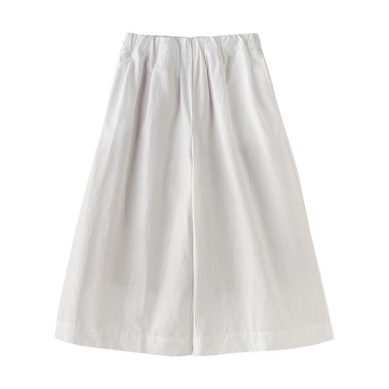 Chuyu Women's High-Waist Cotton Blend Wide-Leg Cropped Pants
