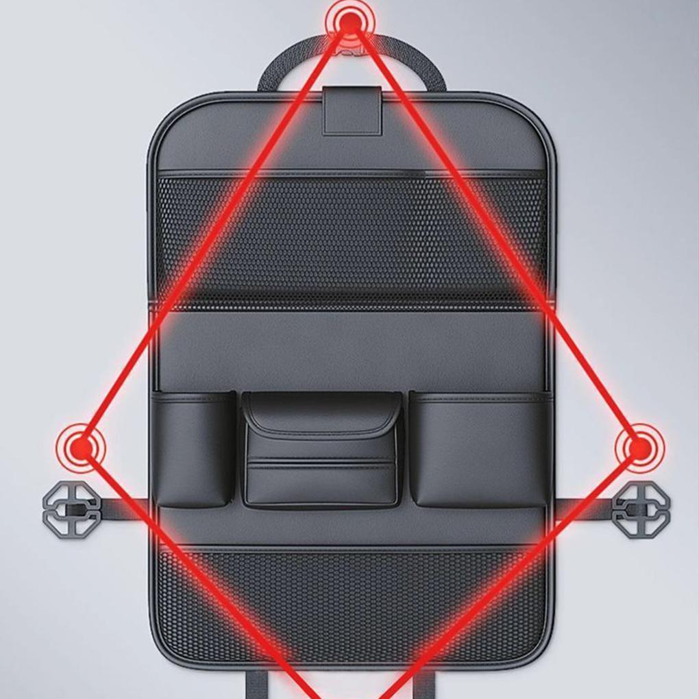 PU Auto-Sitz-Organizer mit klappbarem Tischtablett, Fahrzeug-Ordnung und Organisation, Wasserdichte Spielzeugaufbewahrung Pu