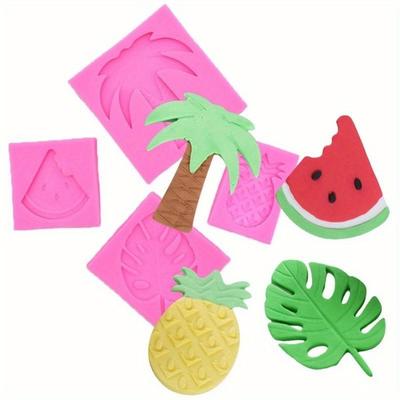1 PZ Festa Estiva Anguria Ananas Stampi in Silicone Cioccolato Caramelle Fondente Strumenti per Decorare Torte