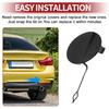 Rear Car Bumper Tow Hook Cover for BMW 428i 2014-2016 Tow Cover Cap with Hook No.51128060849 Black Plastic 1 Pcs