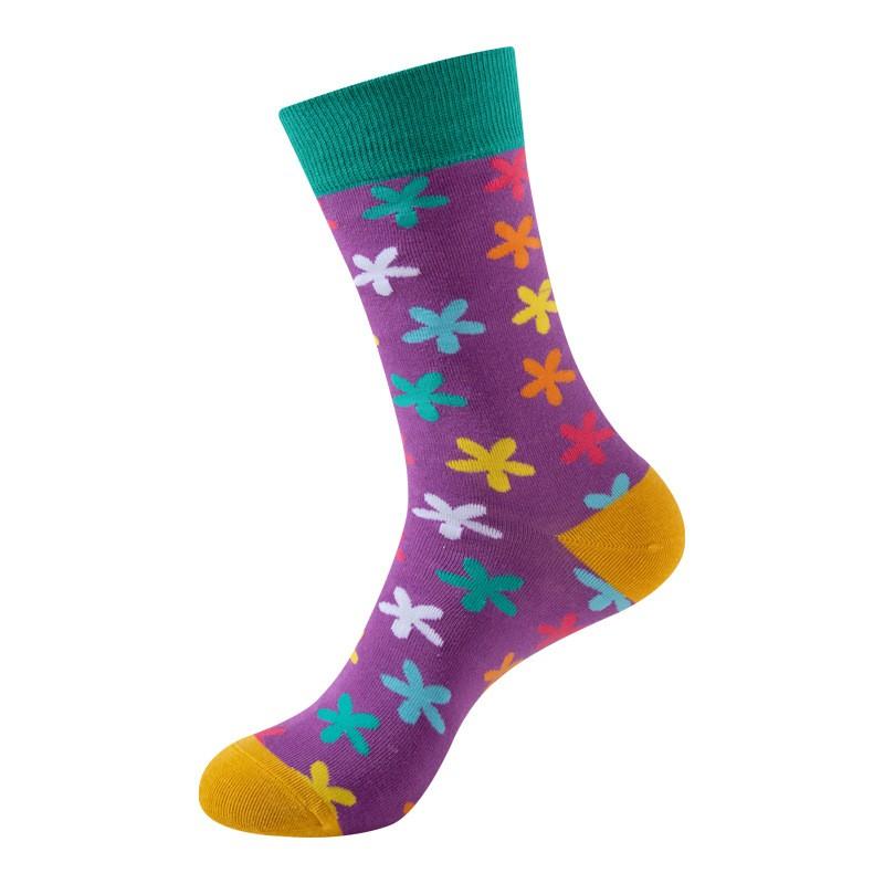 Stylish Four-Leaf Clover Socks Women Men Mid-Calf Crew Cotton Blend Trendy Casual Fashion
