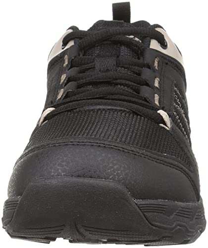 DUNLOP REFINED DU6001 Men's Waterproof Wide 4E Outdoor Walking Sneakers, Black, Size 26.0 cm